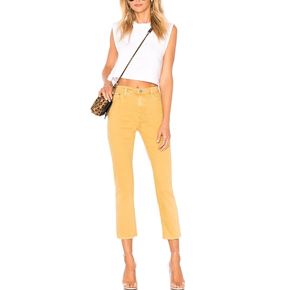 AG The Isabelle High Waist Crop Straight Jeans 32